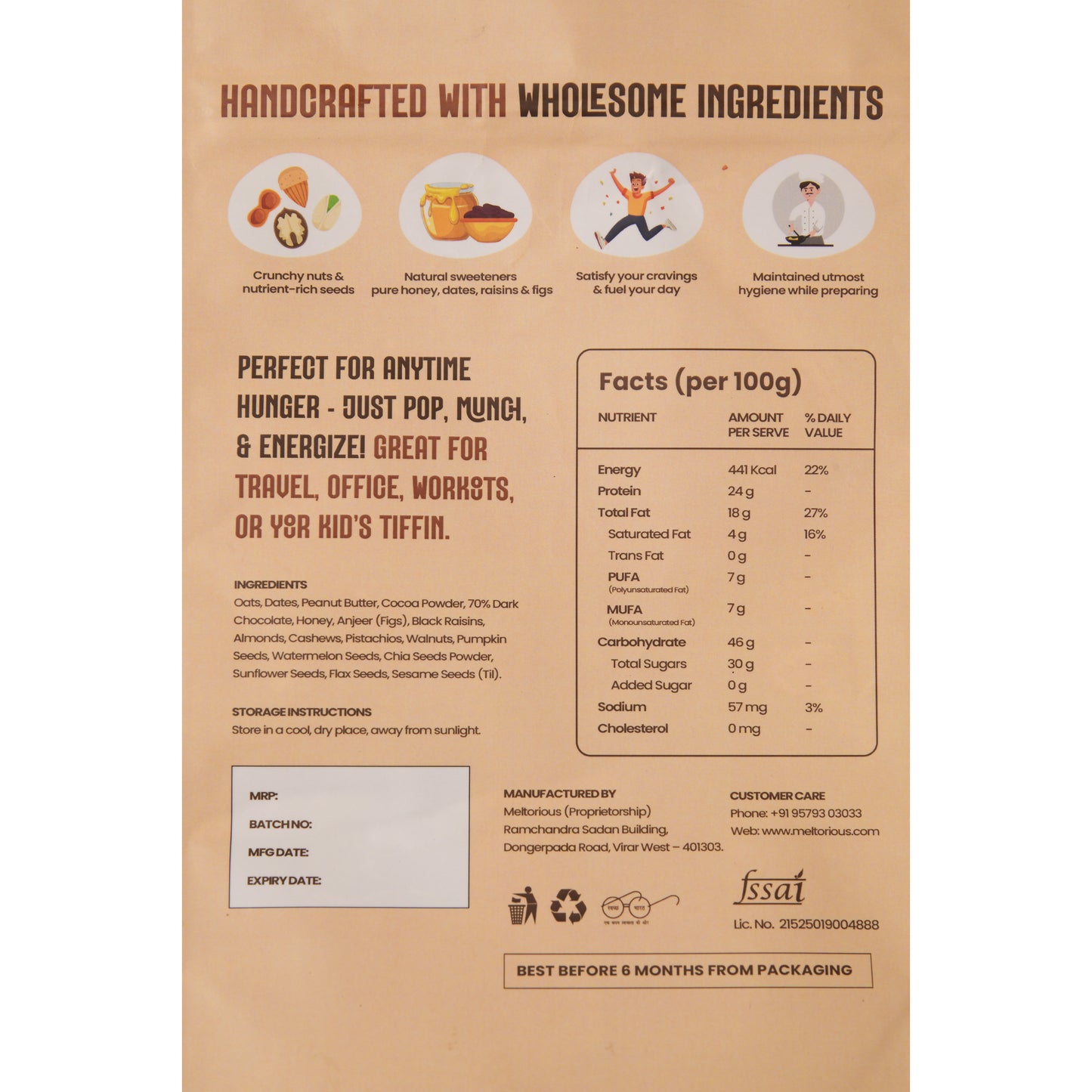 Meltorious NutriBoost Power Balls (Pack of 3) (3 x 200gm)